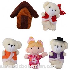 TOOGOO Lot of 5 pcs Finger Puppets Fairytale Fairy Tale Goldilocks and Three Bears B07JBBHT96